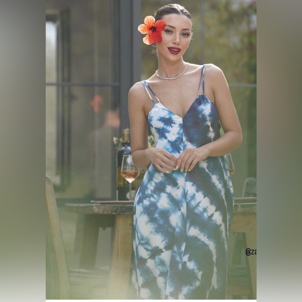 🔥 🔥SOLD SOLD BNWT ZARA TIE DIE MIDI SLIP DRESS SZ XS-S SOLD SOLD 🔥 🔥
